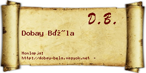 Dobay Béla névjegykártya