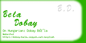 bela dobay business card